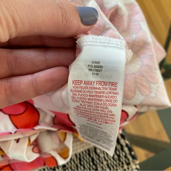 Mini Boden Pink Yellow Orange Retro Floral Printed Jersey Skort Skirt - Picture 12 of 13